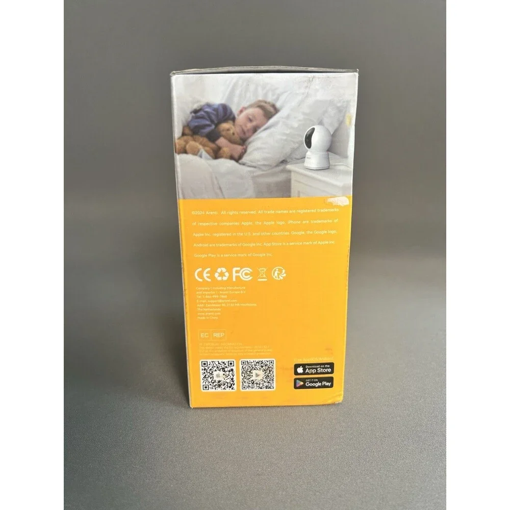 New Arenti P2F 5MP 3K Indoor Wi-Fi Camera Dual-Band 2.4 GHz & 5GHz Wi-Fi